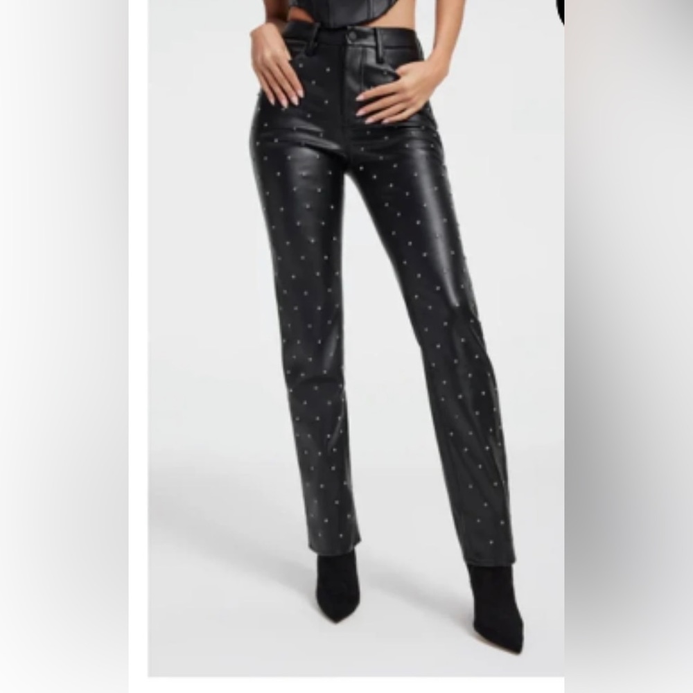 Good Icon Faux Leather With Diamonds